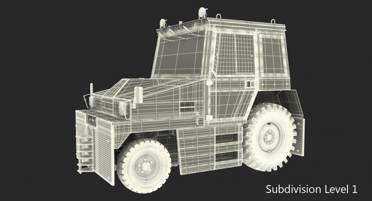 3D Push Back Tractor Hallam HE50 Rigged