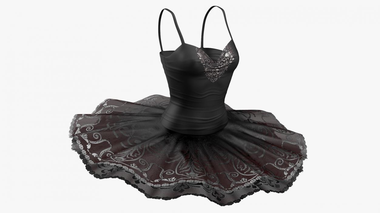 Black Swan Ballet Tutu 3D