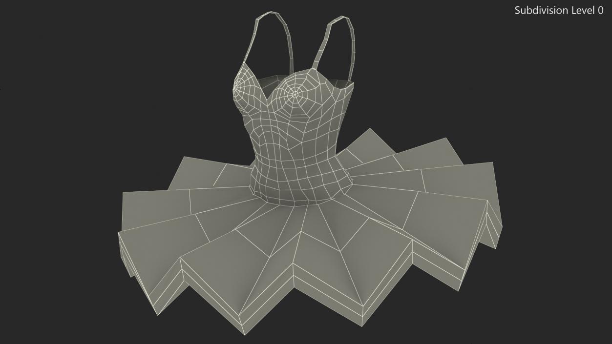 Black Swan Ballet Tutu 3D