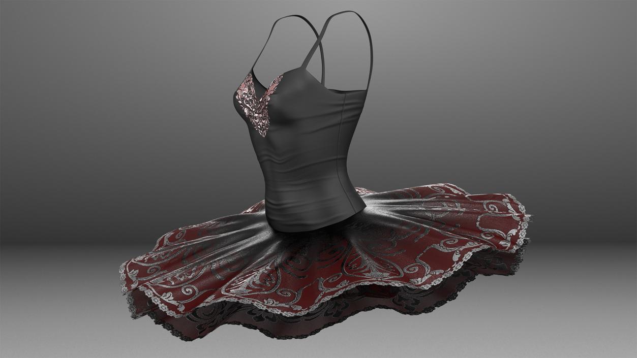 Black Swan Ballet Tutu 3D