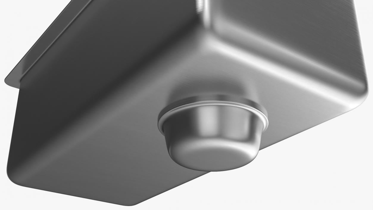 3D model Stainless Steel Narrow Single Bowl Undermount Sink