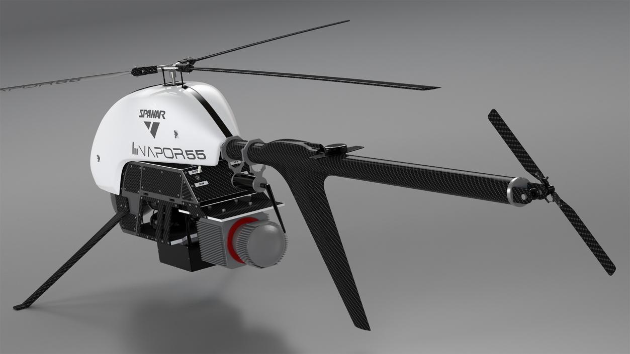 3D Vapor 55 Helicopter UAV Drone Rigged