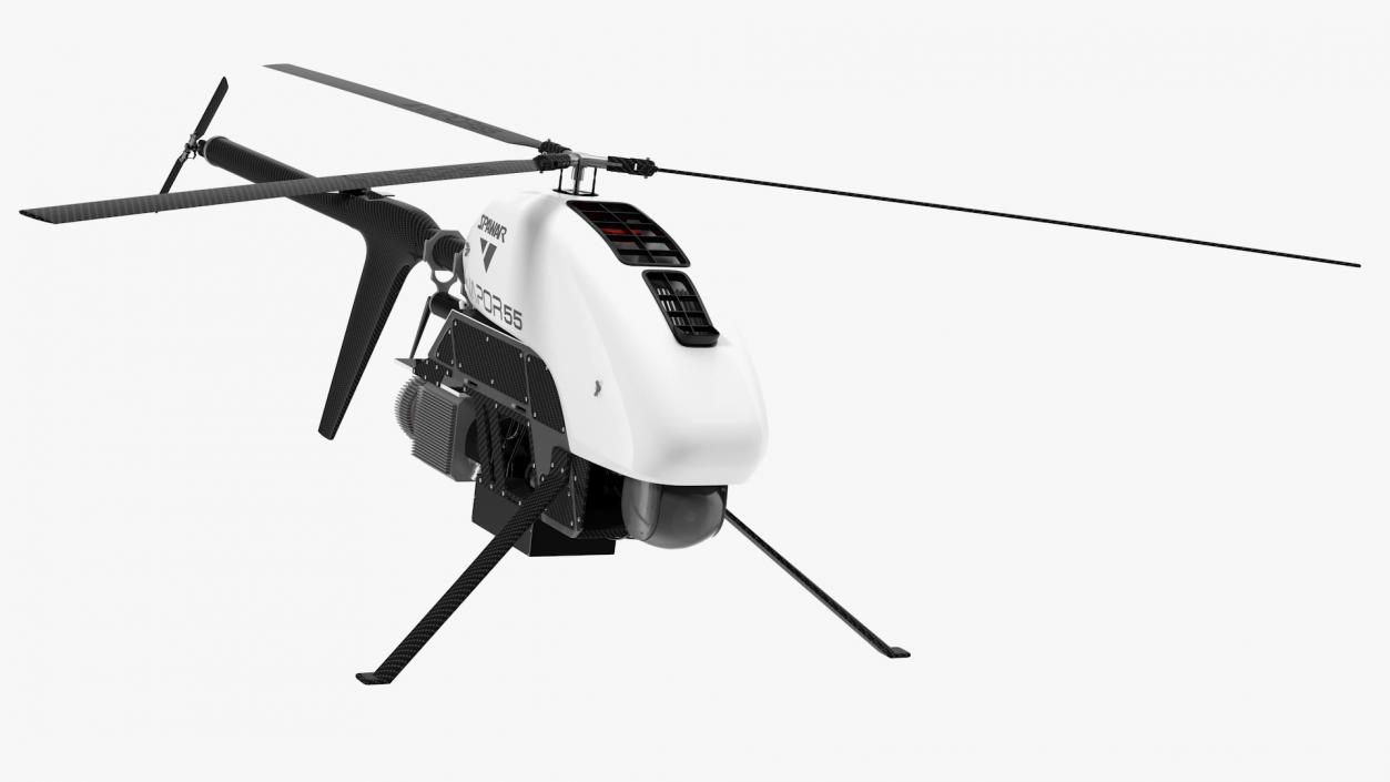 3D Vapor 55 Helicopter UAV Drone Rigged