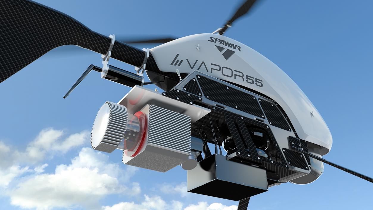 3D Vapor 55 Helicopter UAV Drone Rigged