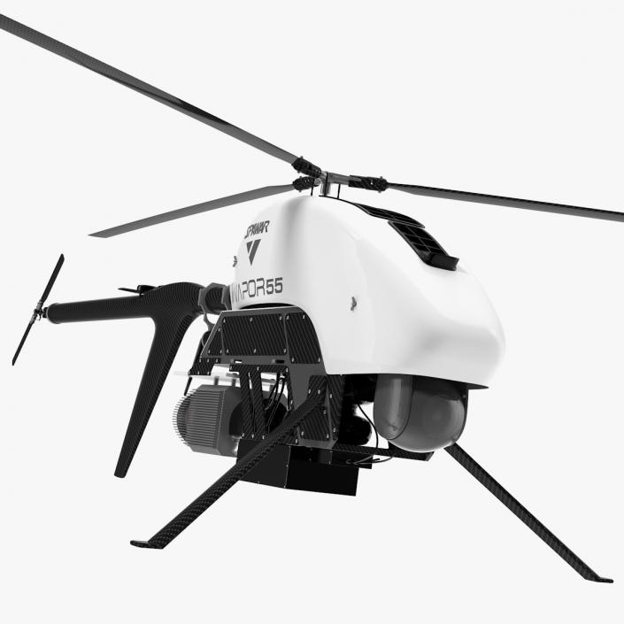 3D Vapor 55 Helicopter UAV Drone Rigged