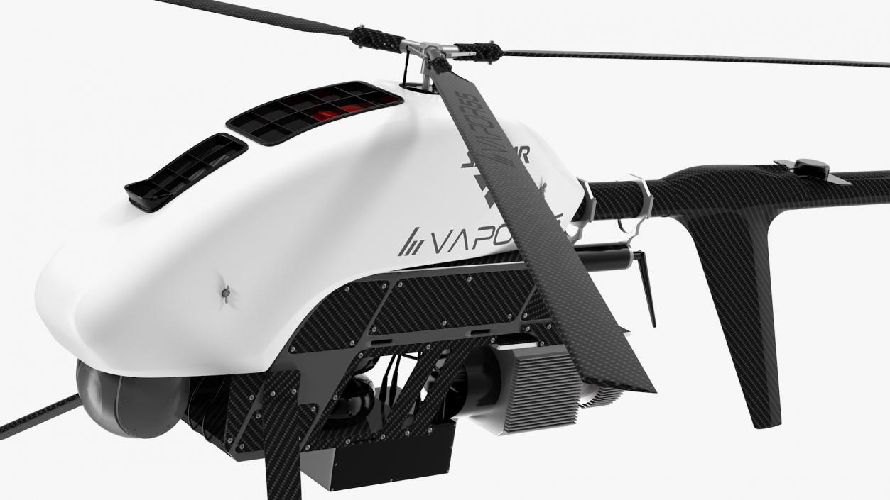 3D Vapor 55 Helicopter UAV Drone Rigged