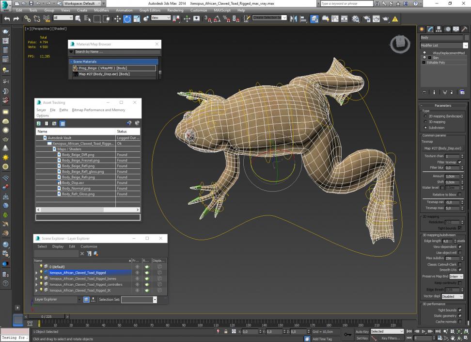 Xenopus African Clawed Toad Rigged 3D model