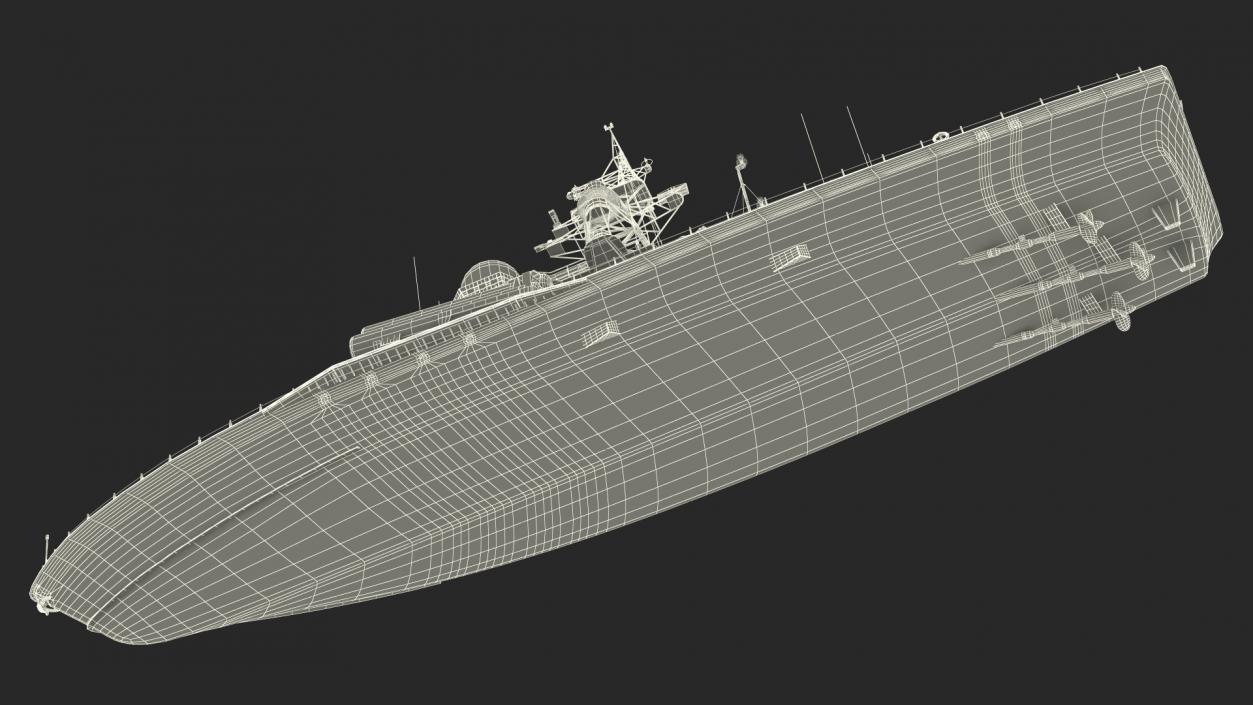 Naval Missile Cruiser Warship Nanuchka Class Project 1234 3D