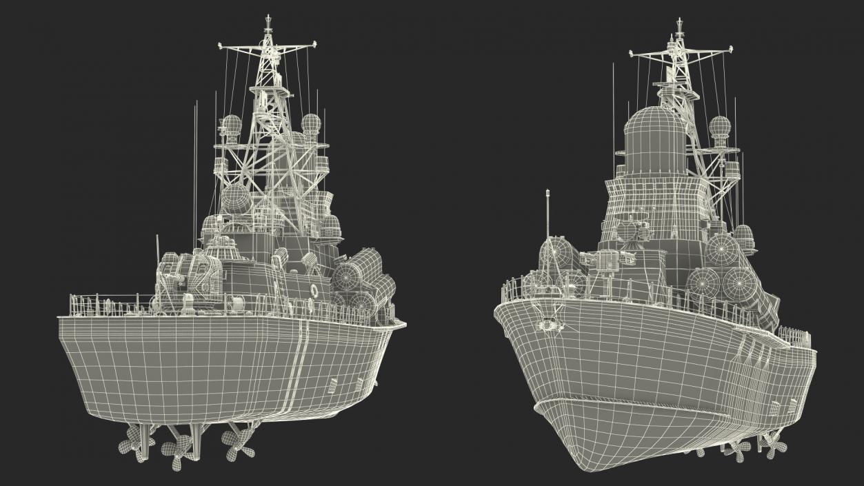 Naval Missile Cruiser Warship Nanuchka Class Project 1234 3D