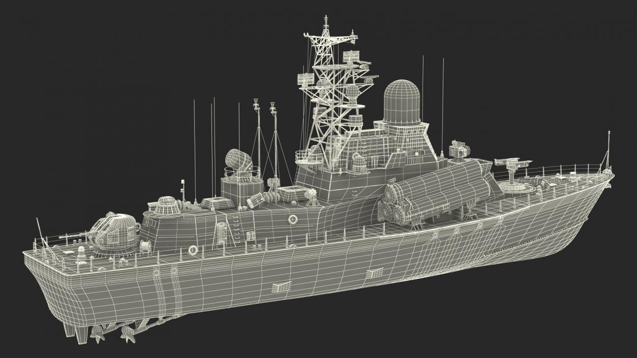 Naval Missile Cruiser Warship Nanuchka Class Project 1234 3D