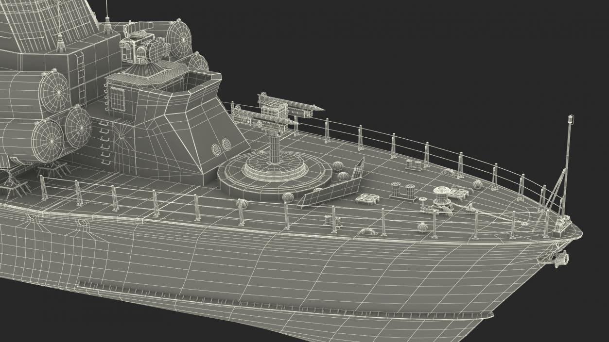 Naval Missile Cruiser Warship Nanuchka Class Project 1234 3D