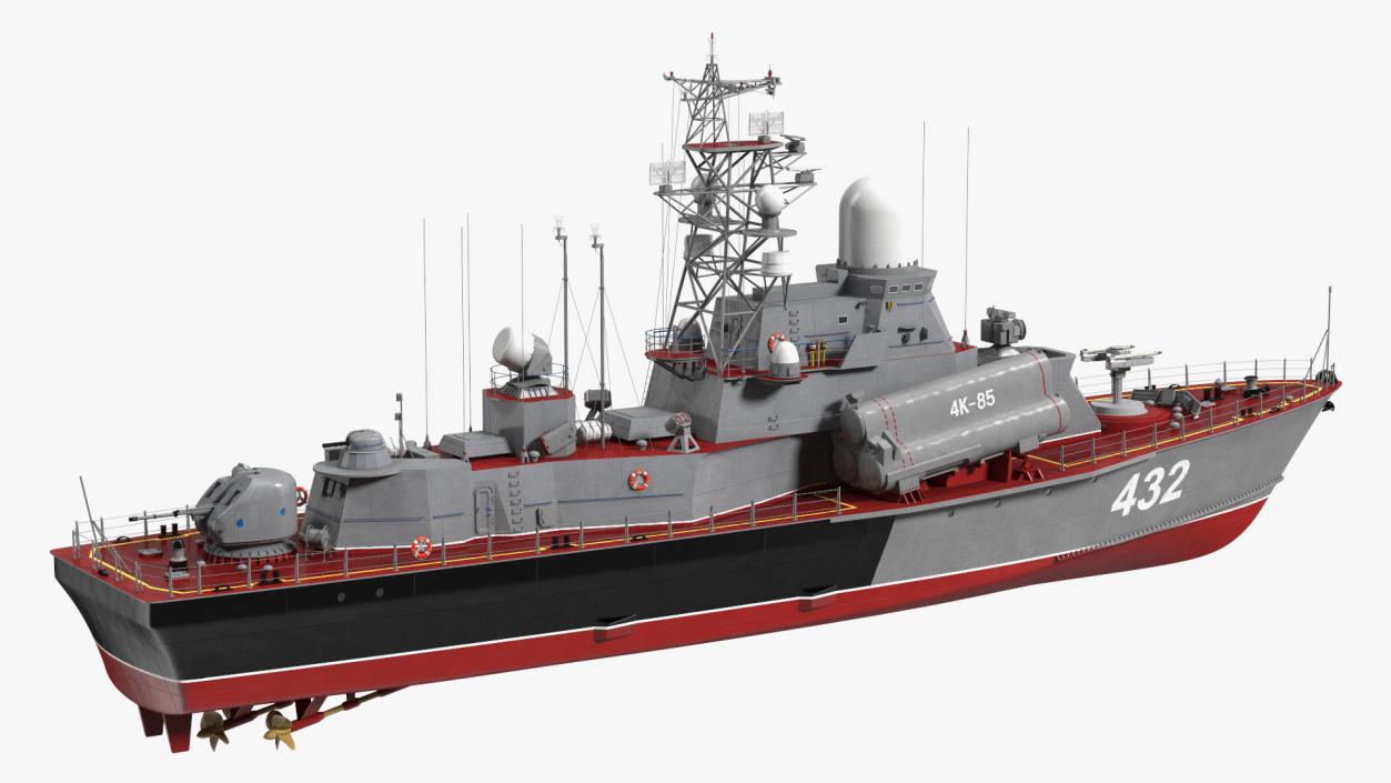 Naval Missile Cruiser Warship Nanuchka Class Project 1234 3D