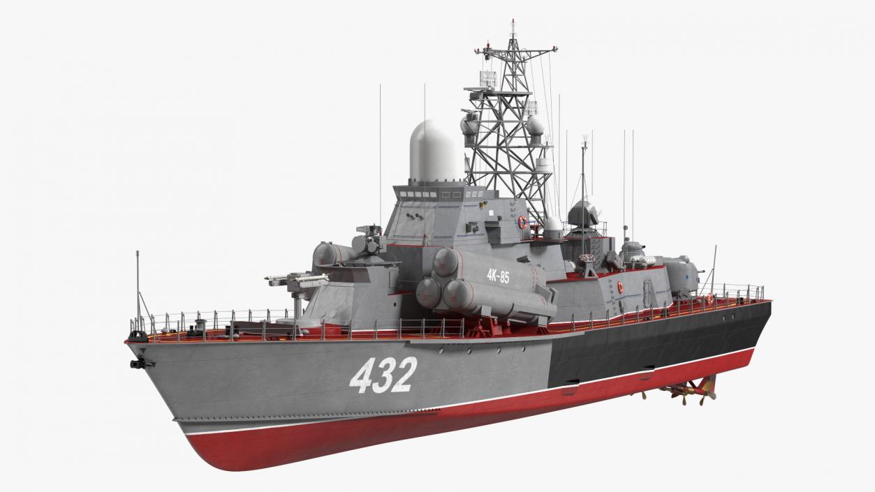 Naval Missile Cruiser Warship Nanuchka Class Project 1234 3D