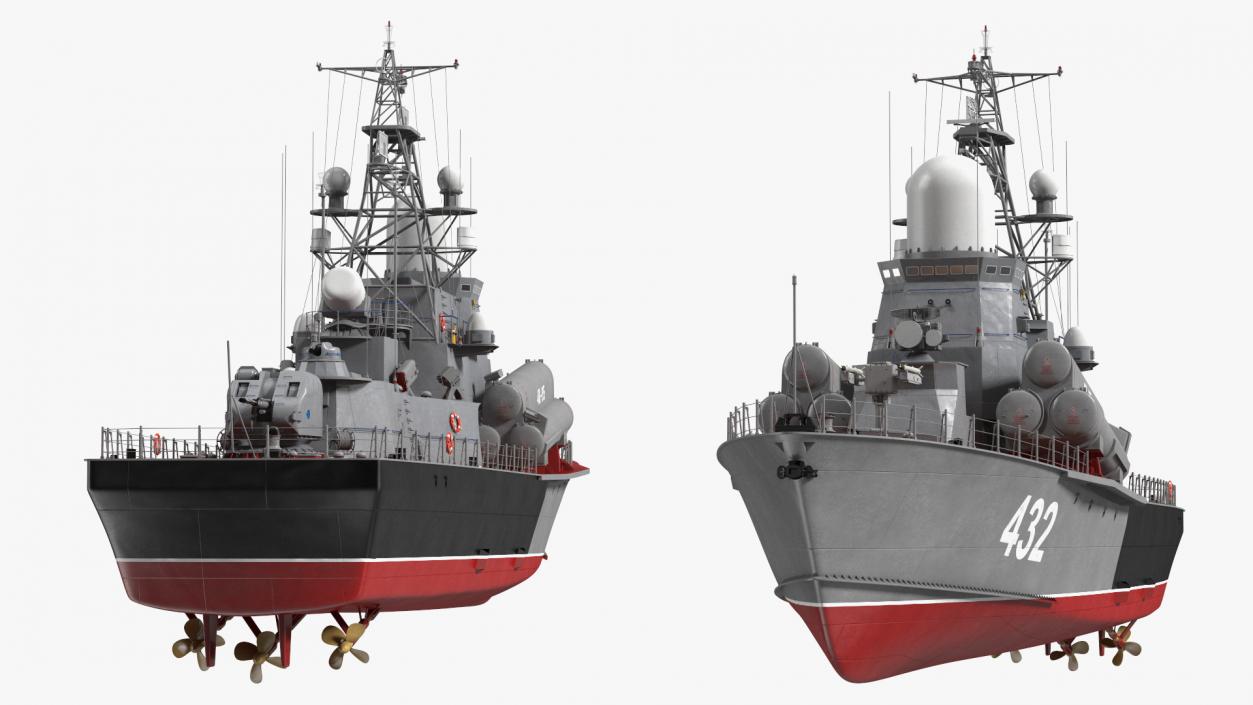 Naval Missile Cruiser Warship Nanuchka Class Project 1234 3D