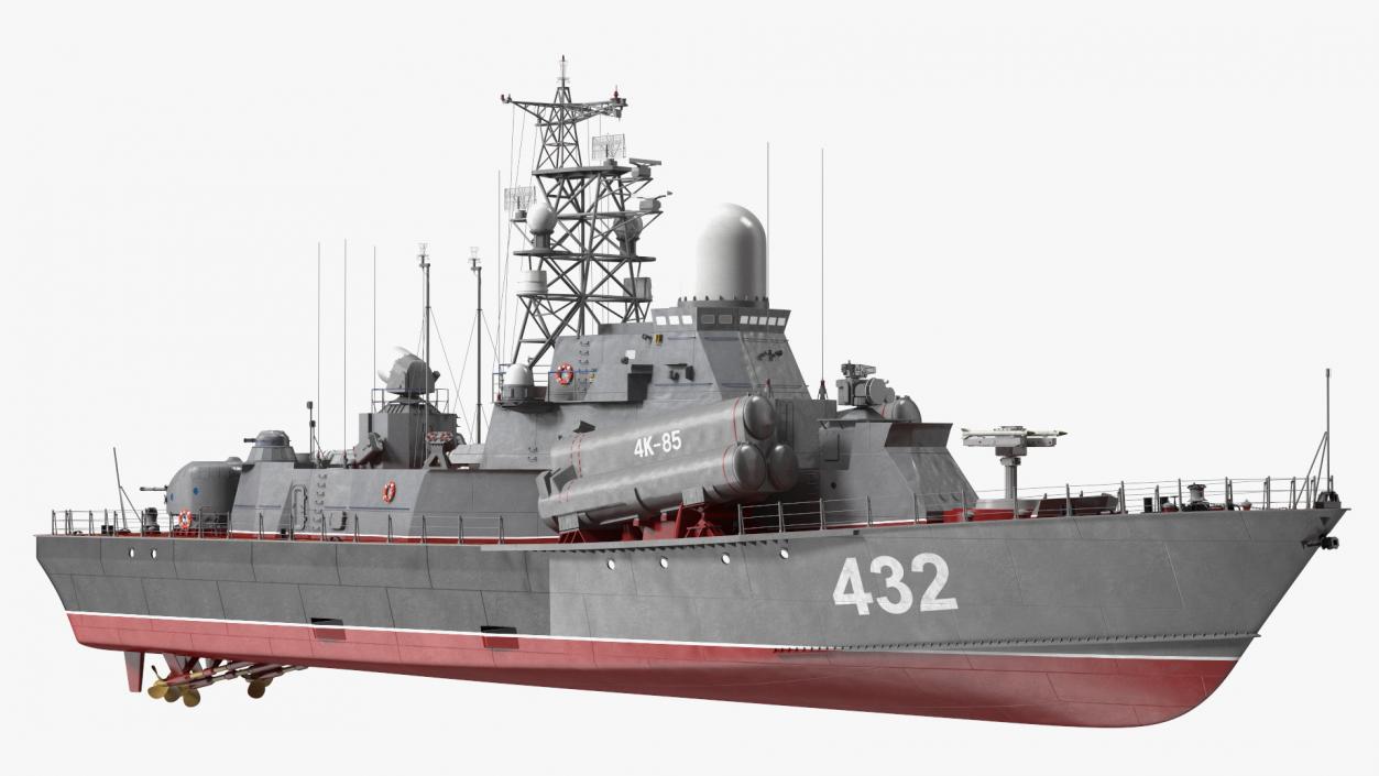 Naval Missile Cruiser Warship Nanuchka Class Project 1234 3D