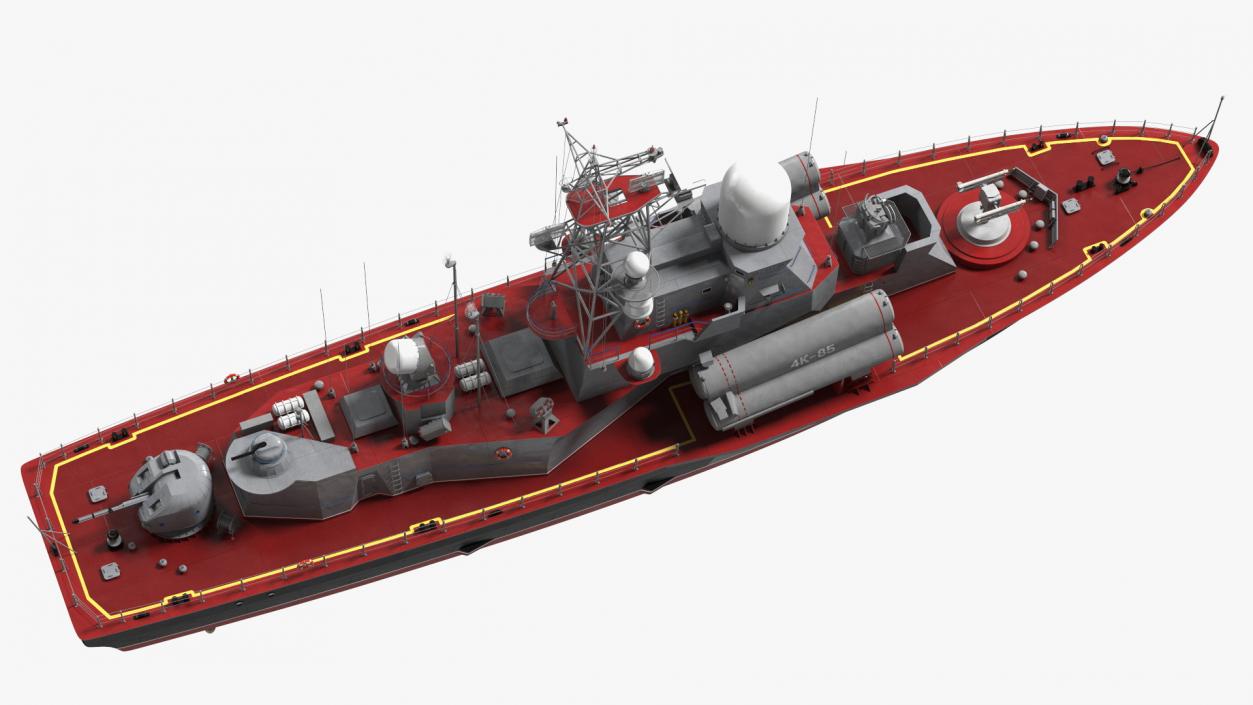 Naval Missile Cruiser Warship Nanuchka Class Project 1234 3D