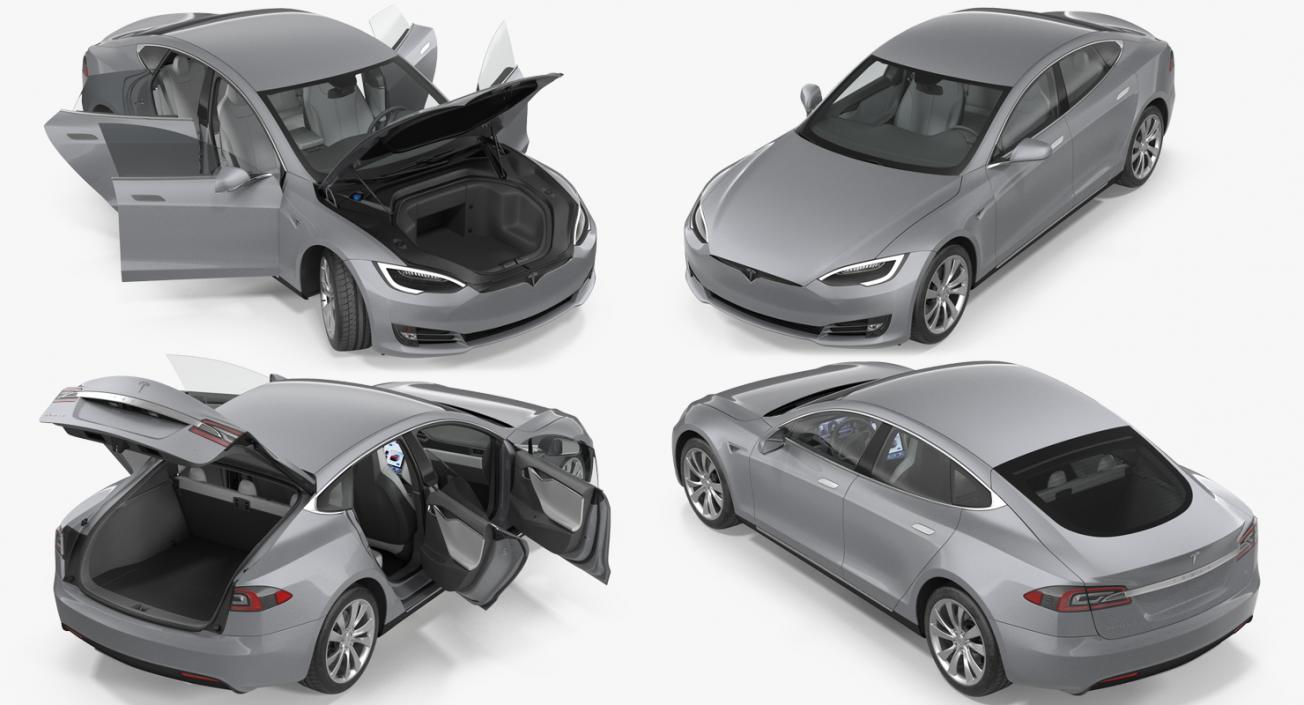 3D Tesla Cars 3D Models Collection 5 model