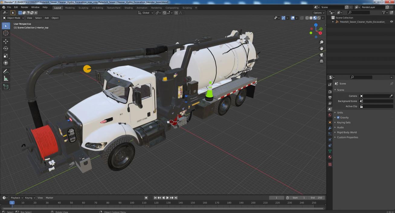 3D model Peterbilt Sewer Cleaner Hydro Excavation