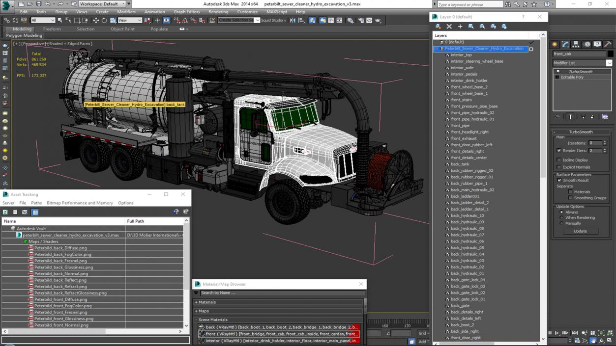 3D model Peterbilt Sewer Cleaner Hydro Excavation