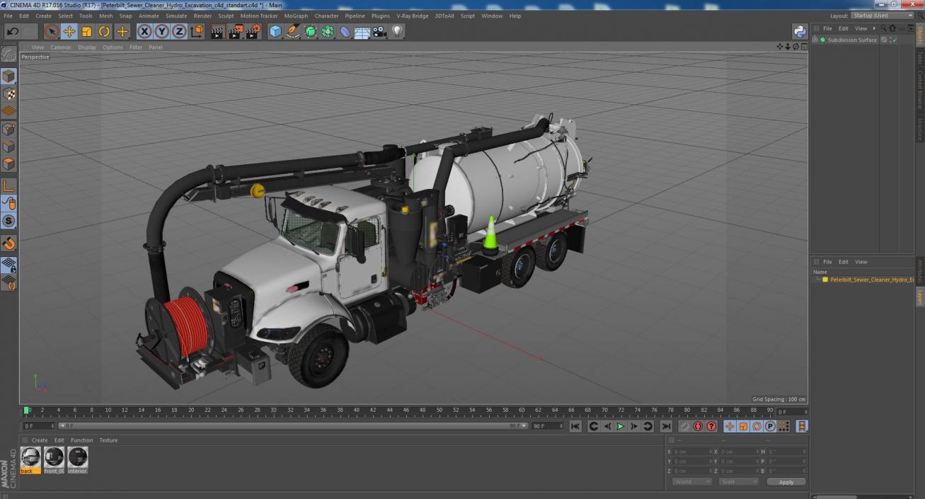 3D model Peterbilt Sewer Cleaner Hydro Excavation