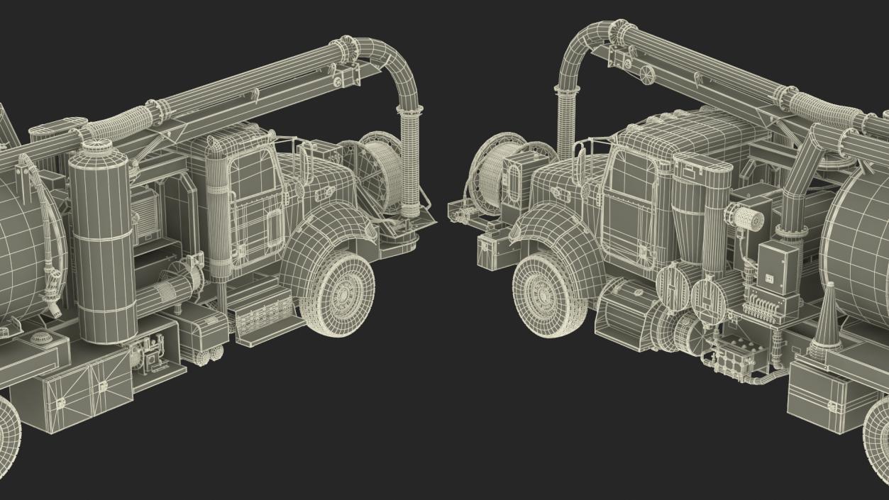 3D model Peterbilt Sewer Cleaner Hydro Excavation