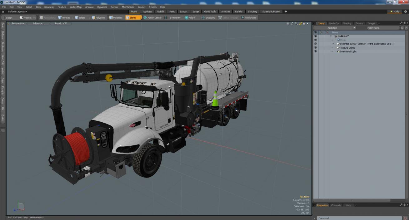 3D model Peterbilt Sewer Cleaner Hydro Excavation