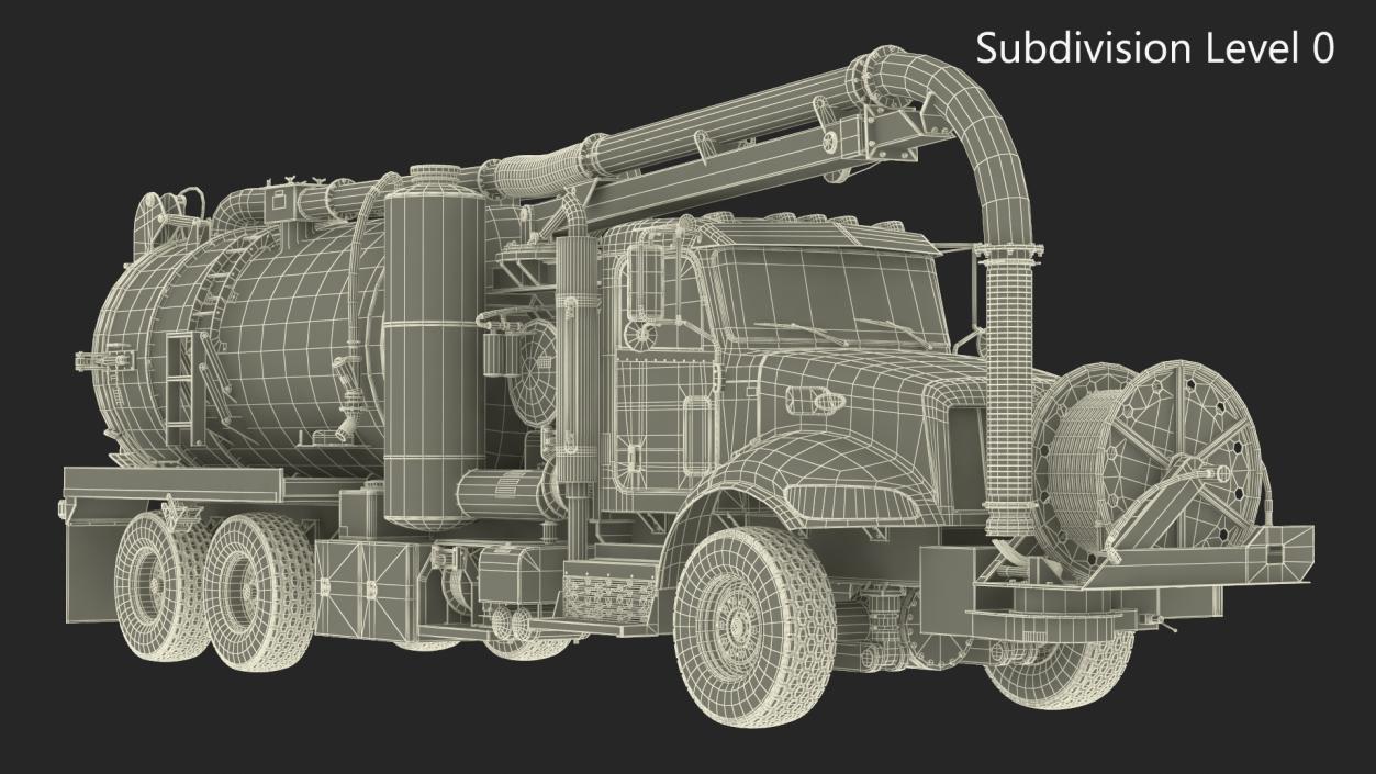 3D model Peterbilt Sewer Cleaner Hydro Excavation