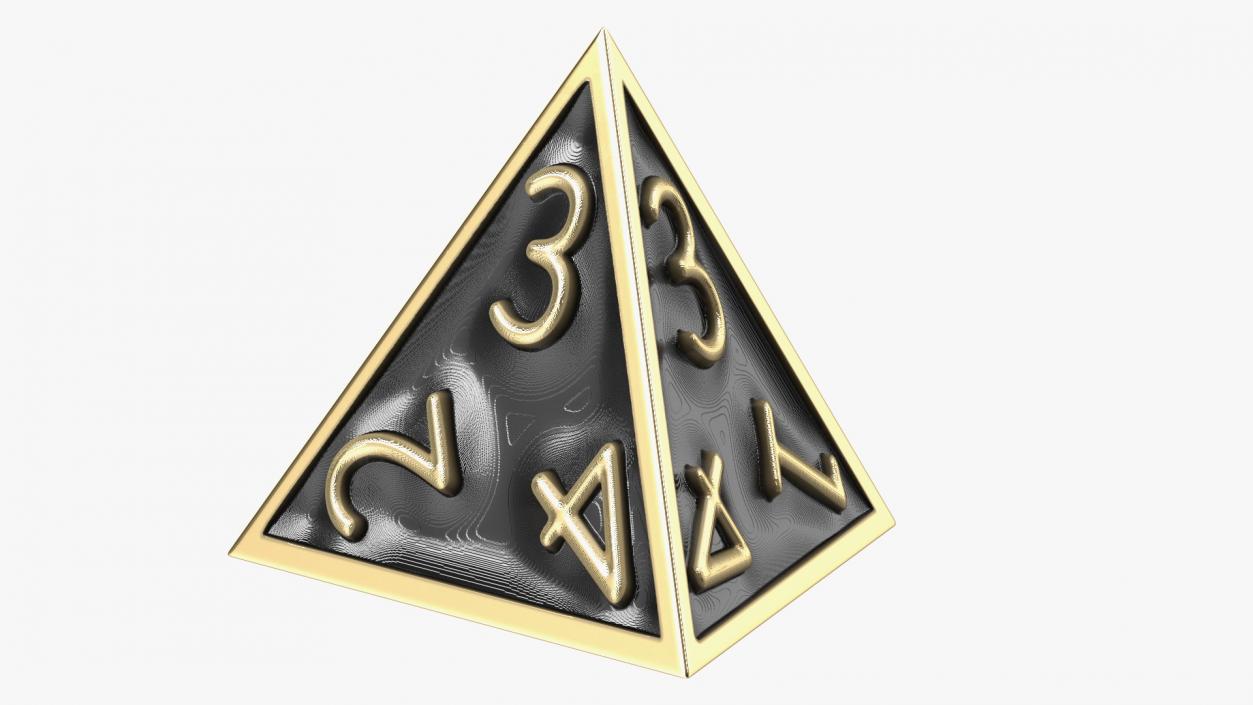 DND Dice Set Bronze 3D model