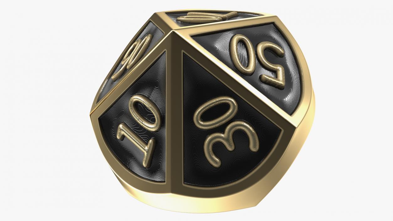 DND Dice Set Bronze 3D model