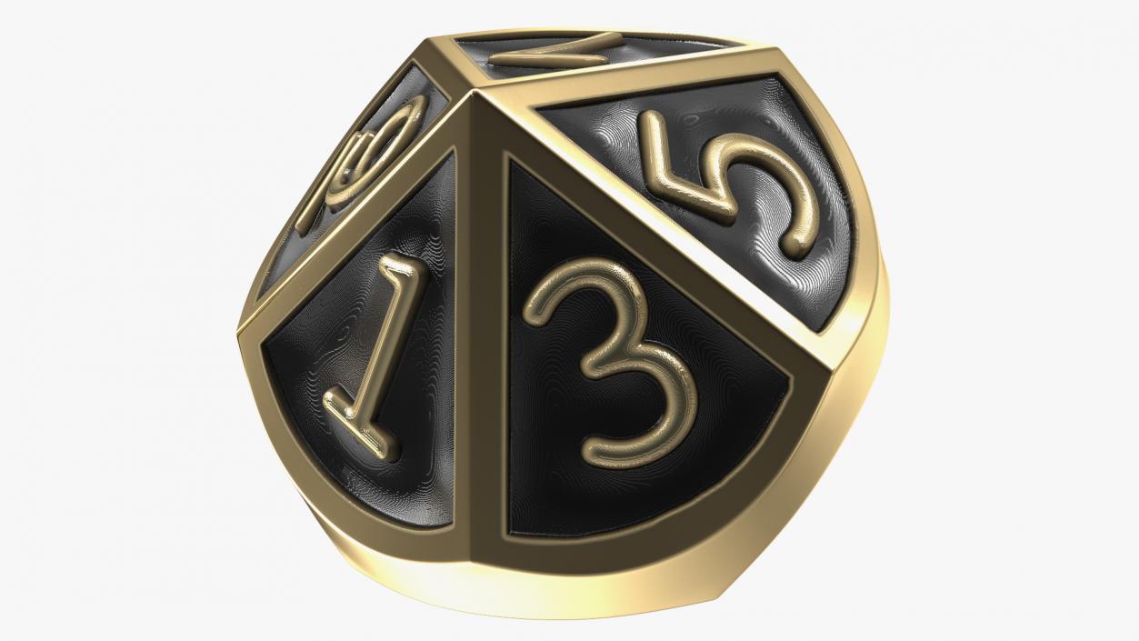 DND Dice Set Bronze 3D model