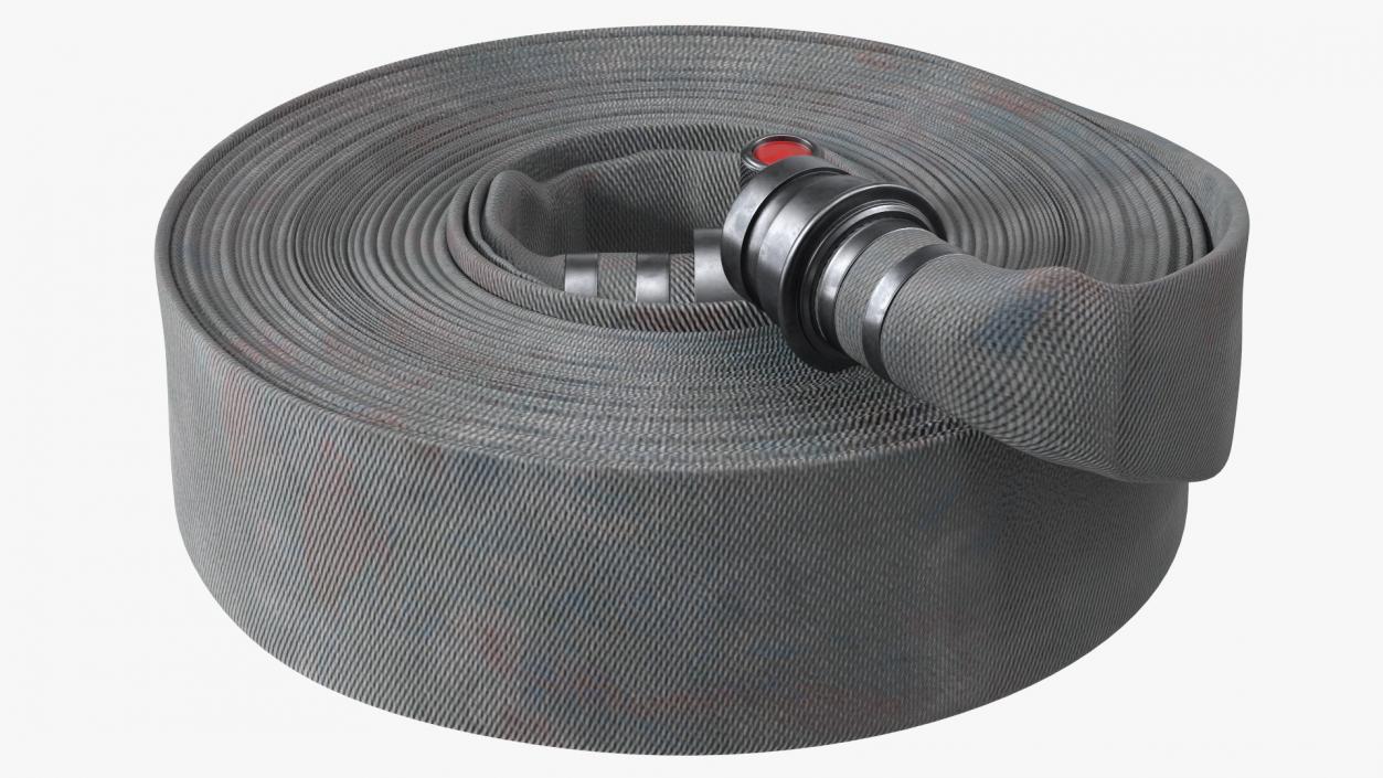 3D Neatly Coiled Fire Hose Used model