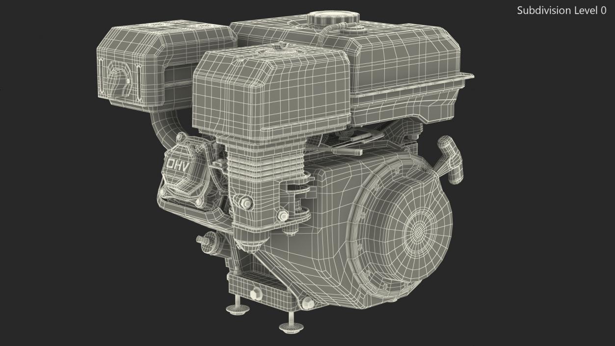 3D OHV Horizontal Shaft Gas Engine