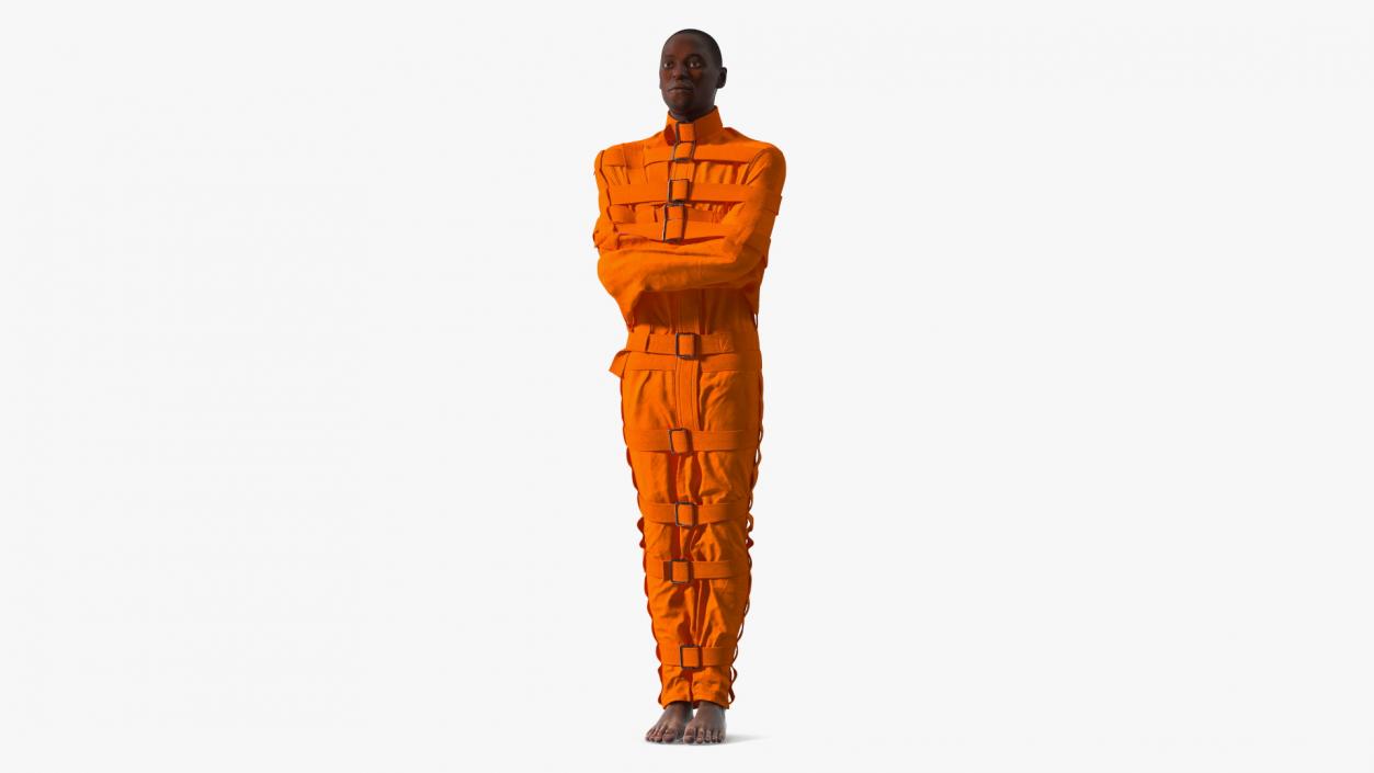 African American Male Figure in Straitjacket 3D model