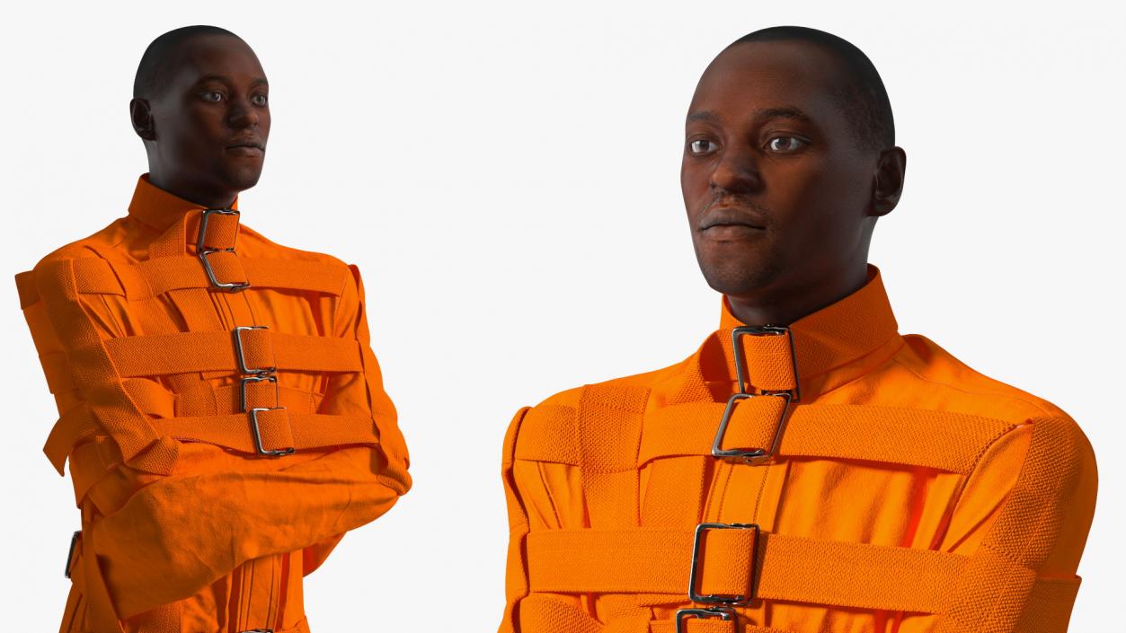 African American Male Figure in Straitjacket 3D model