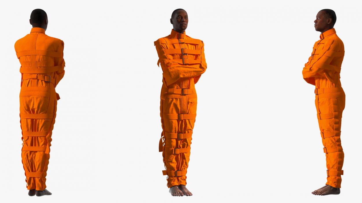 African American Male Figure in Straitjacket 3D model