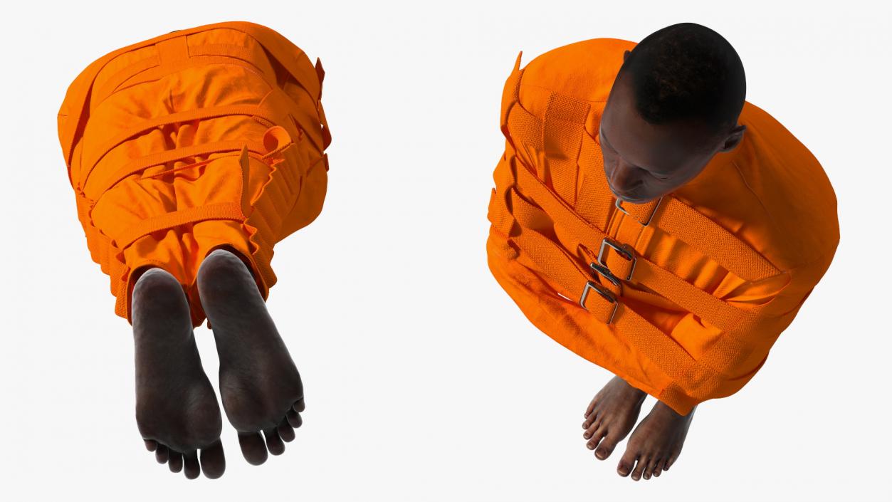 African American Male Figure in Straitjacket 3D model