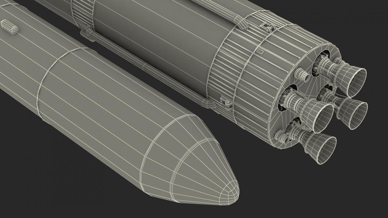 South Korean Rocket KSLV II Nuri 3D