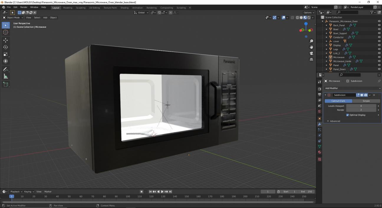 Panasonic Microwave Oven 3D model