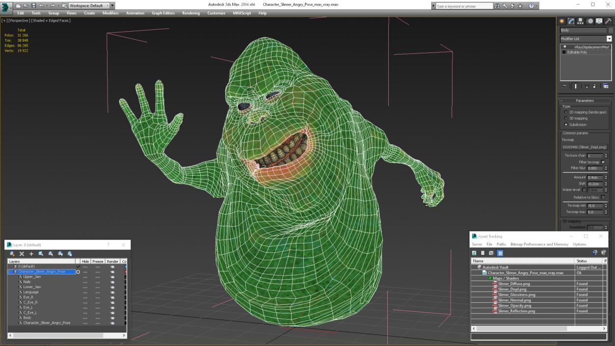 Character Slimer Angry Pose 3D