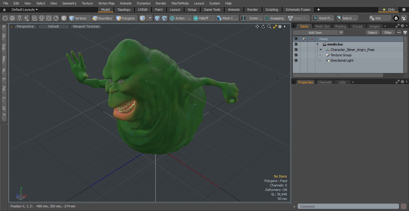 Character Slimer Angry Pose 3D