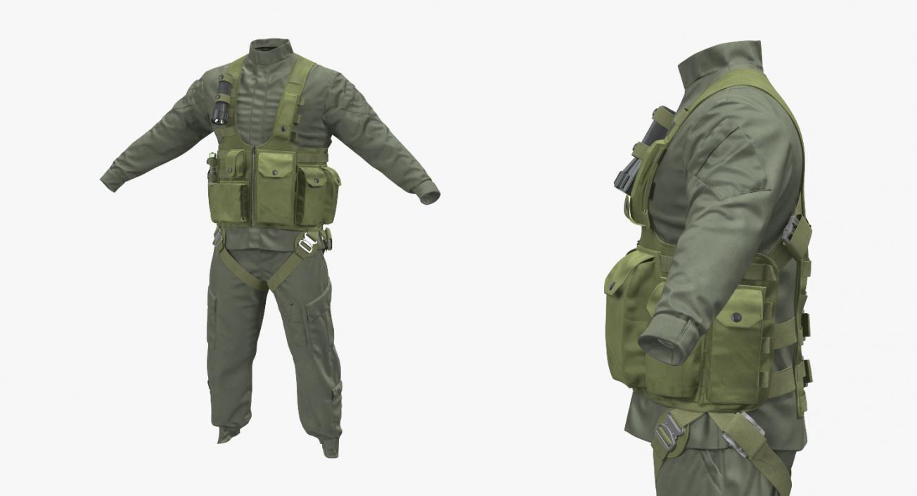 US Helicopter Pilot Uniform 3 3D model