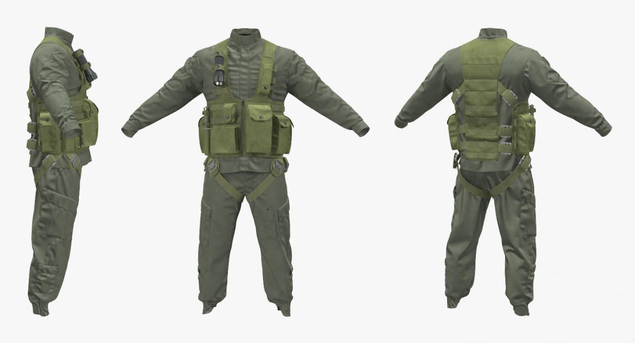 US Helicopter Pilot Uniform 3 3D model