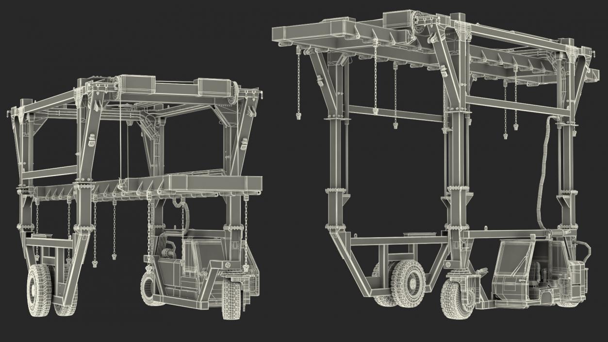 Straddle Carrier Combilift SC Clean Rigged 3D