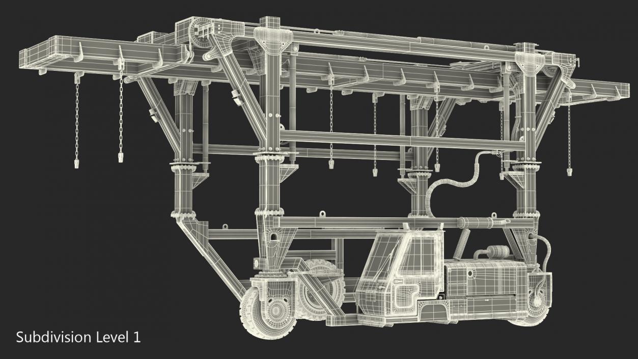 Straddle Carrier Combilift SC Clean Rigged 3D