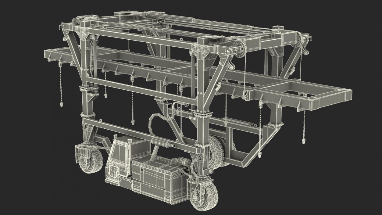 Straddle Carrier Combilift SC Clean Rigged 3D