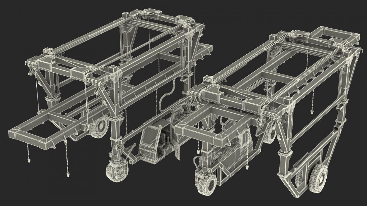 Straddle Carrier Combilift SC Clean Rigged 3D