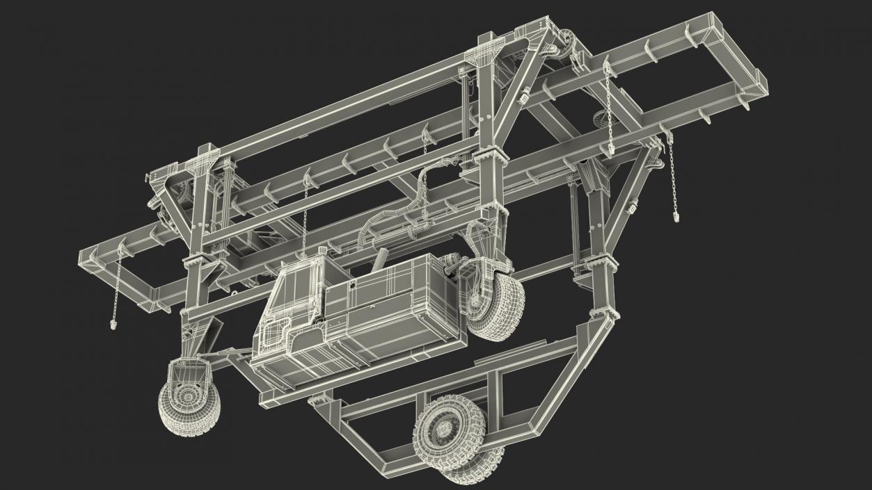 Straddle Carrier Combilift SC Clean Rigged 3D