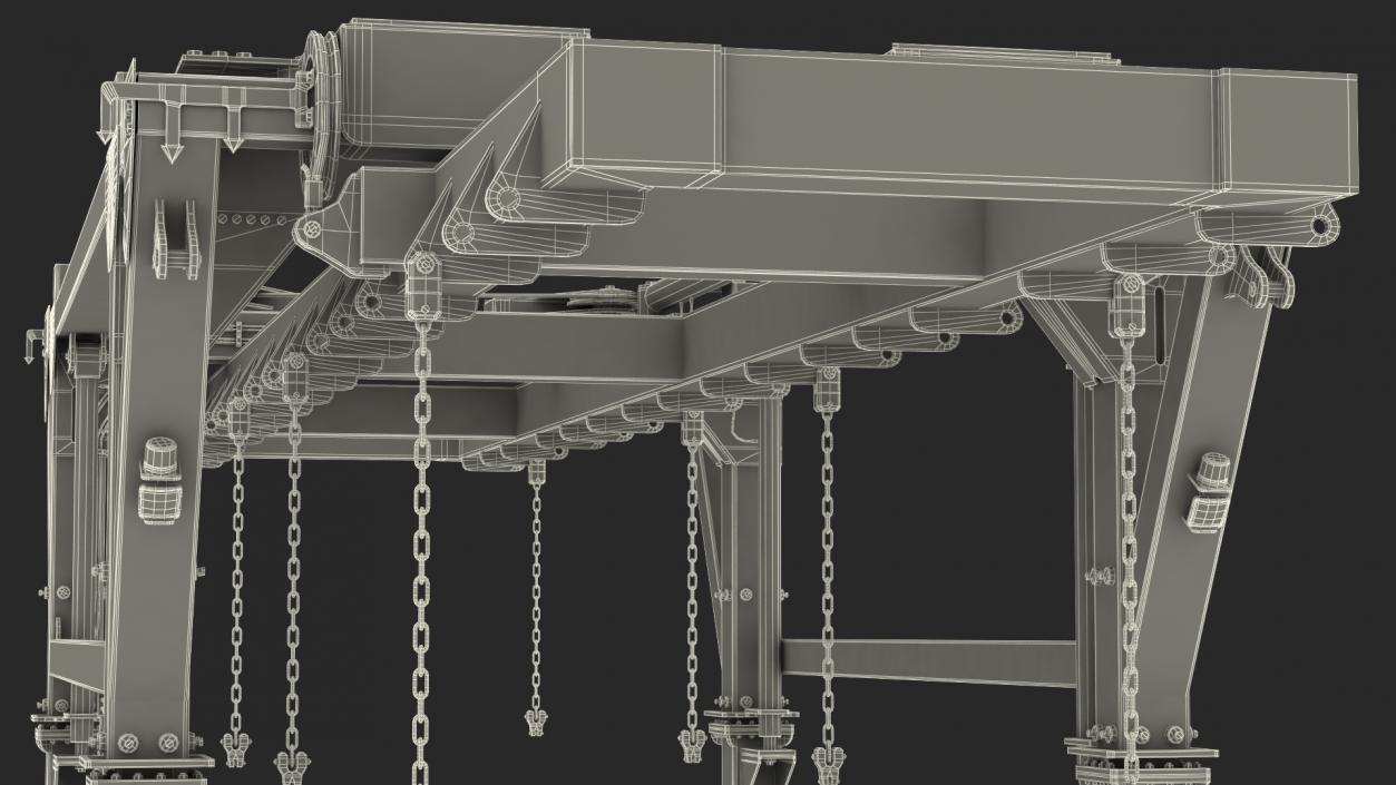 Straddle Carrier Combilift SC Clean Rigged 3D