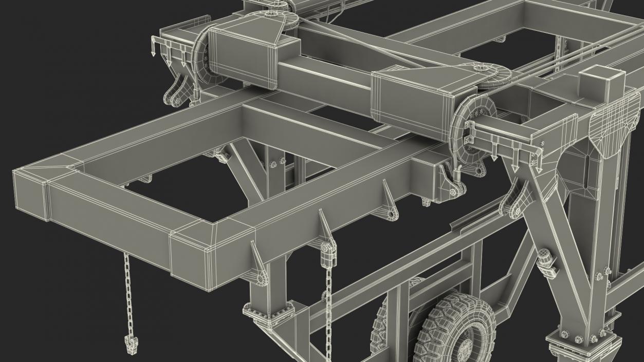 Straddle Carrier Combilift SC Clean Rigged 3D