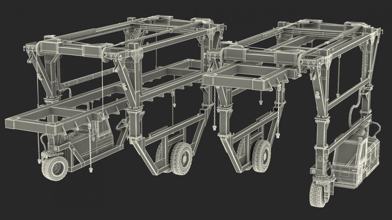 Straddle Carrier Combilift SC Clean Rigged 3D